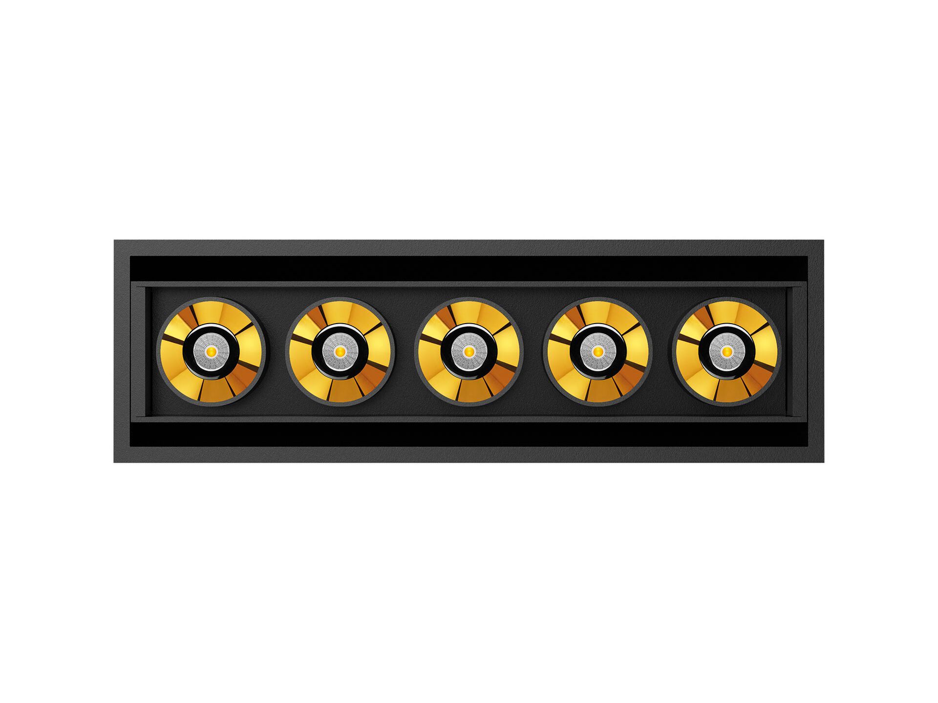 Алюминиевый встраиваемый поворотный многолучевой прожектор Arkoslight Black Foster ARCH-00028548 - Вид №2