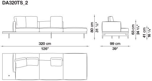 B&B Italia 3-х местный тканевый диван Dock sun-id-1376507 - Вид №165