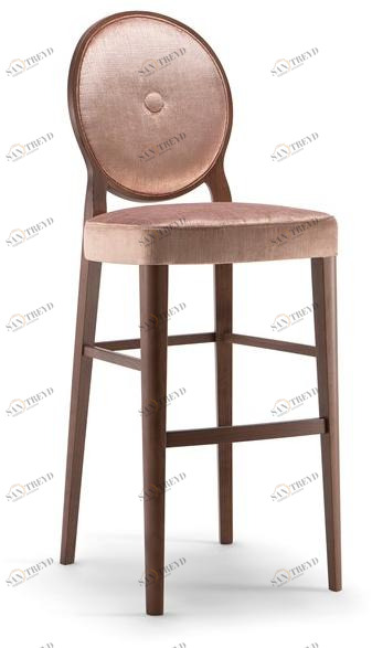 Tirolo Табурет из массива дерева со встроенной подушкой со спинкой Sofia 045 sg