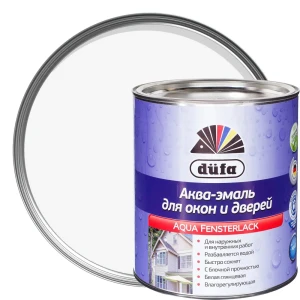 Эмаль для окон Dufa Aqua-Fensterlack цвет белый 2.5 л 10033447 STLM-2176969