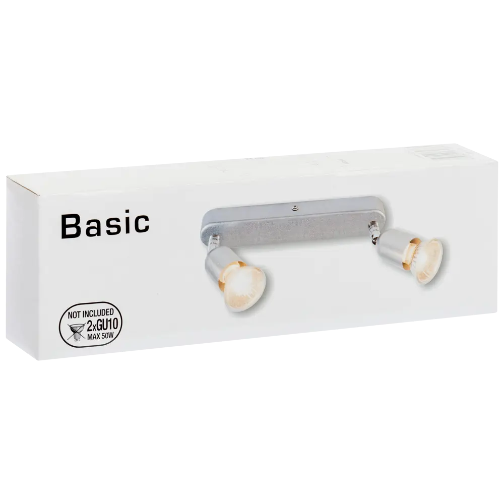 Спот поворотный Basic 2 лампы GU10 5 м² цвет серебристый Santreyd STLM-2159127 - Вид №2