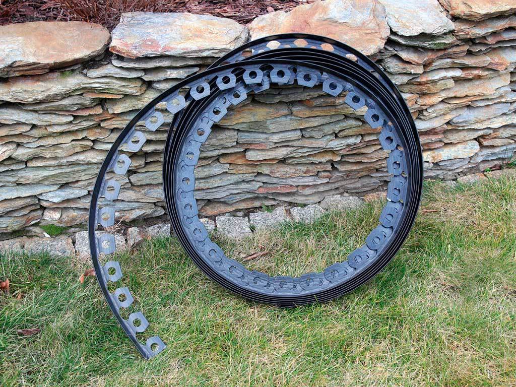 Садовый бордюр "Манго" ПП 38 мм, чёрный, 10 метров ГеоПластБорд GPBST-35 - Вид №12