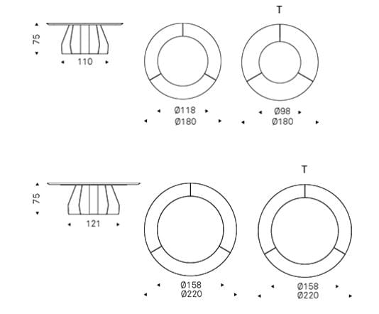 Круглый стол с Lazy Susan Cattelan italia Senator ARCH-00079406 - Вид №4