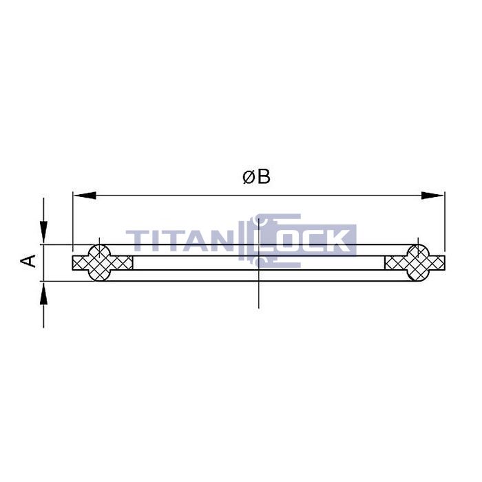 Уплотнение CLAMP DN32 EPDM (черный), DIN TL32EP-C TITAN LOCK  - Вид №1