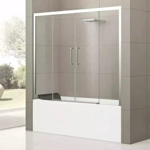 Novellini. Шторка на ванну 172x150 см 2AV с хромированным профилем ROSE ROSSE