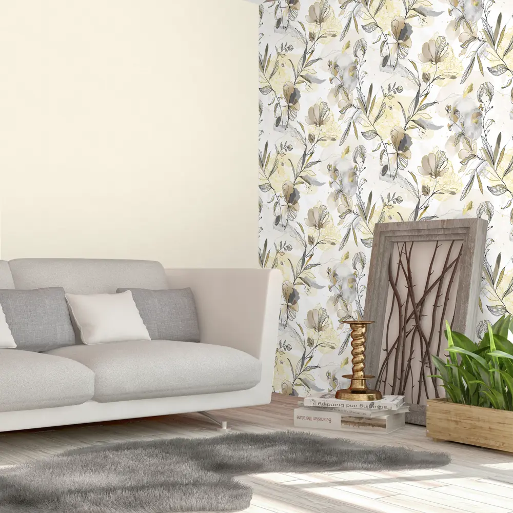 Обои флизелиновые Ateliero Olesya жёлтые 1.06 м AT281896 STLM-2196668 - Вид №3