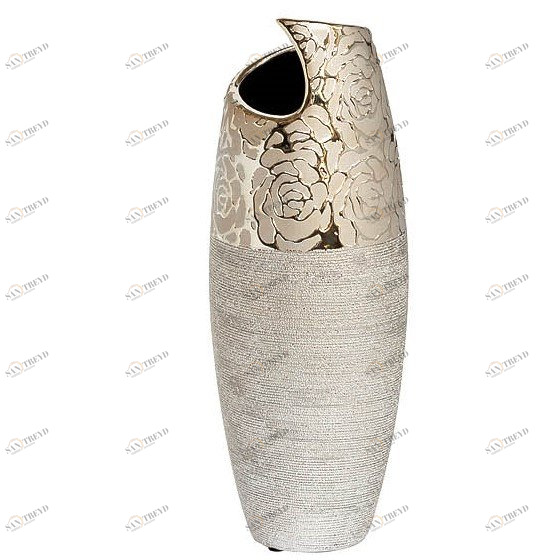 Ваза белая керамическая 31 см GARDA DECOR - 135291 Белый 