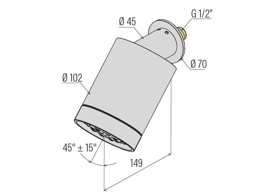 Душевая головка из нержавеющей стали с 3 струями Amphora Reel ARCH-00105602 - Вид №5