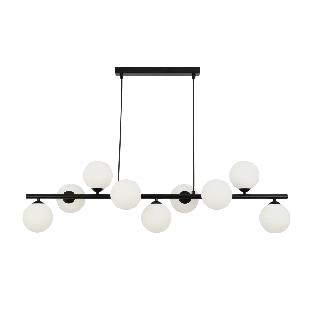 Люстра подвесная Galana 9 ламп 22 м² цвет черный/белый KREAFORTA STLM-2066986 - Вид №2