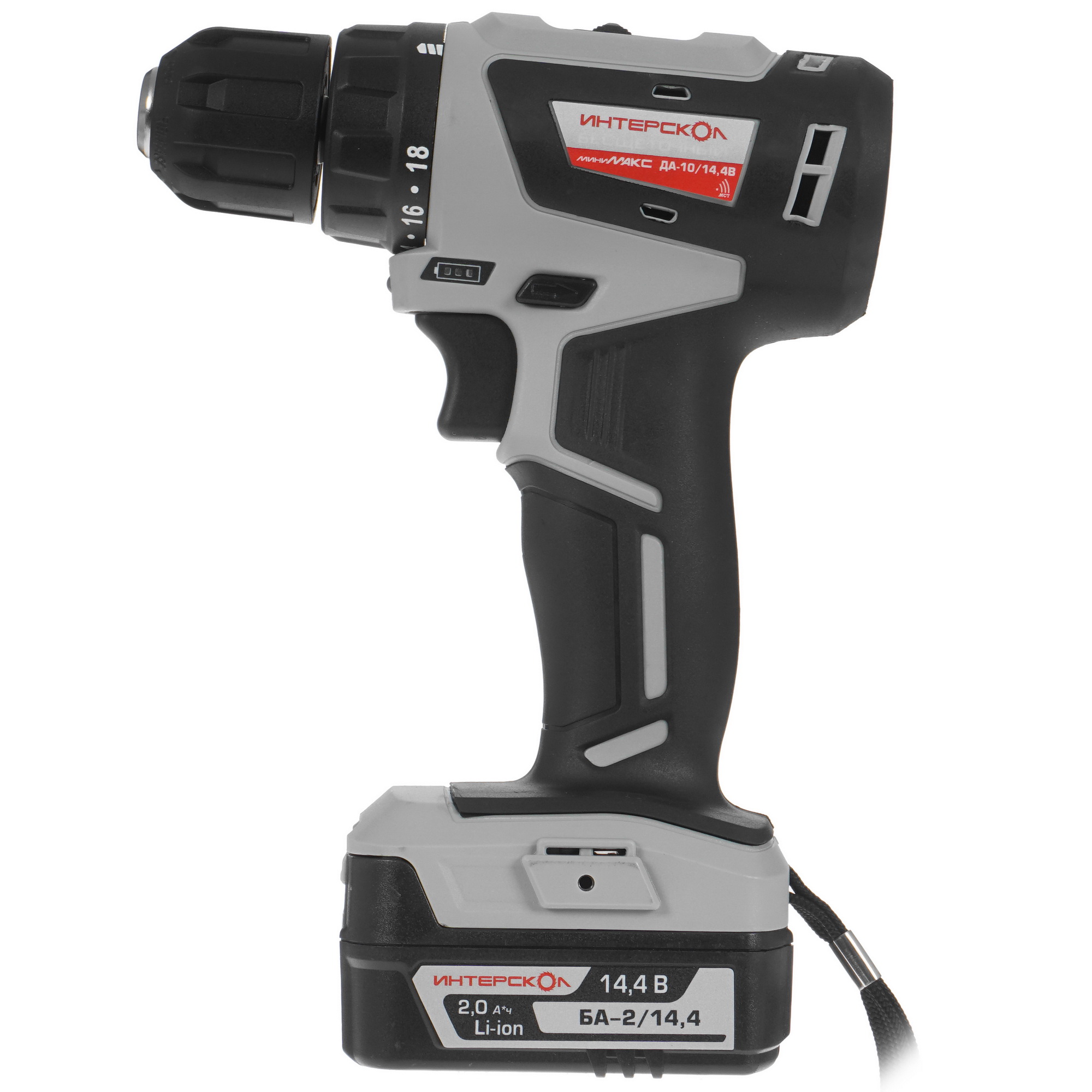 Дрель-шуруповерт Интерскол ДА-10/14.4В 5077148 STDN-0025199