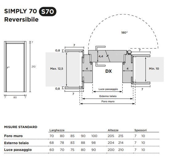 Стеклянная распашная дверь Venus Design Liberty ARCH-00100423 - Вид №3