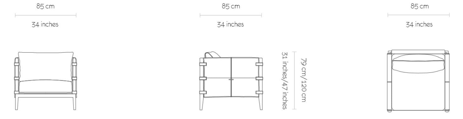 Тканевое кресло с подлокотниками MORADA DUNE ARCH-00047613 - Вид №4