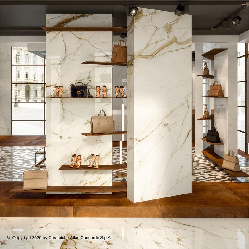 Atlas Concorde Белая плитка для стен с эффектом мрамора Marvel shine sun-id-1375735 - Вид №22