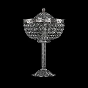 Лампа настольная хрустальная с прозрачной ножкой 42х25 см никель Bohemia Ivele 19281L6/25IV Ni BOHEMIA IVELE КЛАССИЧЕСКИЕ 00-3889236 Прозрачный;серебро