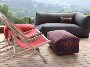 Ткань прямоугольный сад пуфик