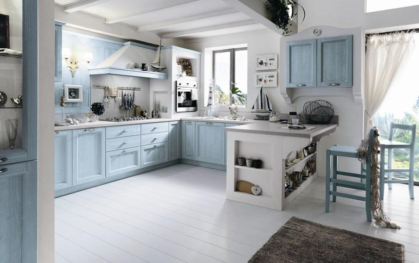 Callesella Arredamenti Деревянная кухня с полуостровом Every day sun-id-1502016 - Вид №1