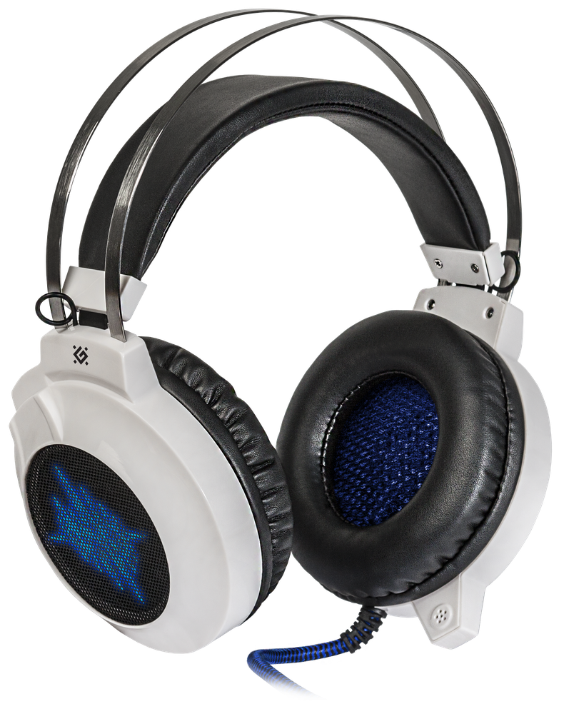 64510 игровая гарнитура icefall g-510d белый+синий, кабель 2,2 м Defender Santreyd  - Вид №1