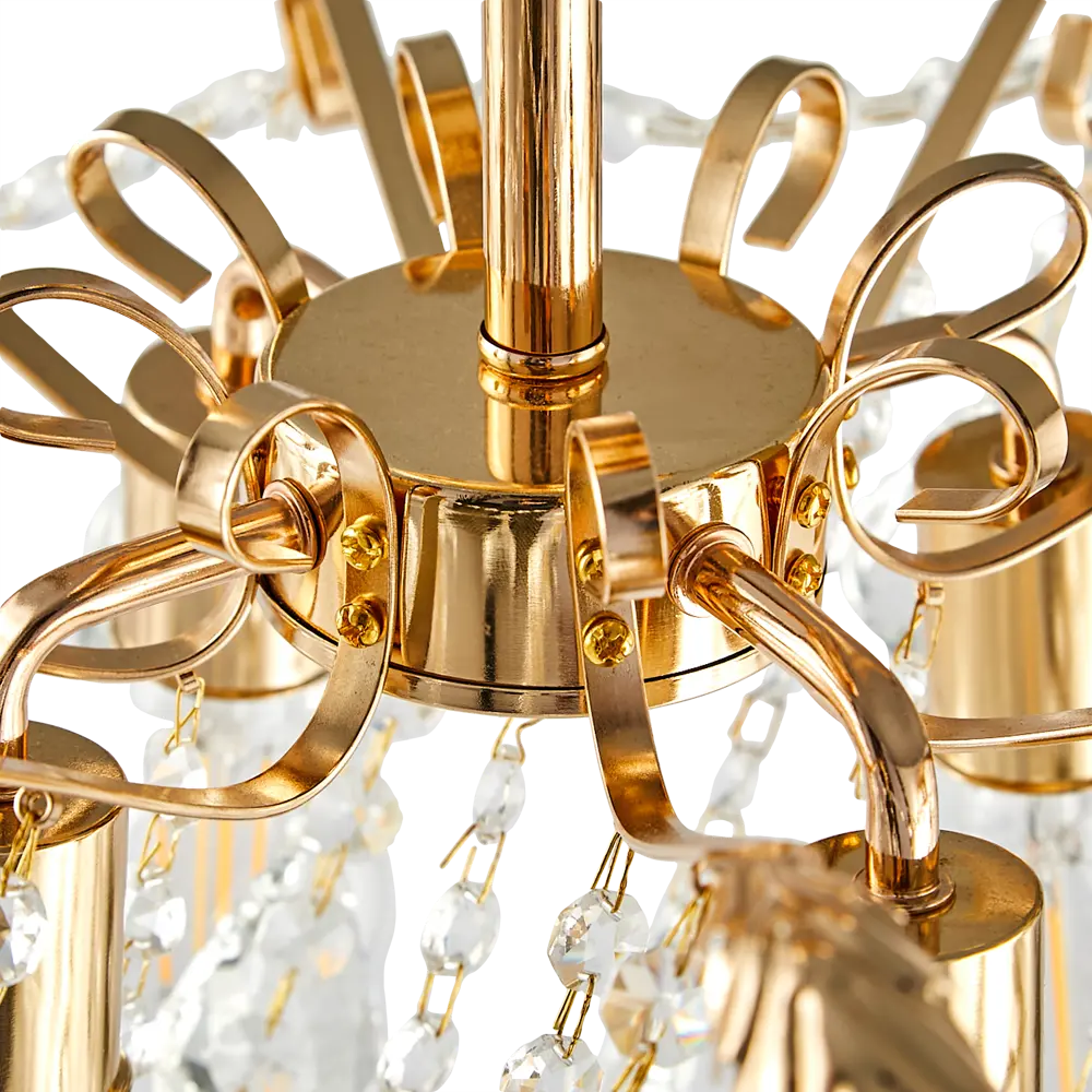 Люстра потолочная хрустальная Escada 1128/4, 4 лампы, 12 м², цвет золотистый STLM-2122339 - Вид №8