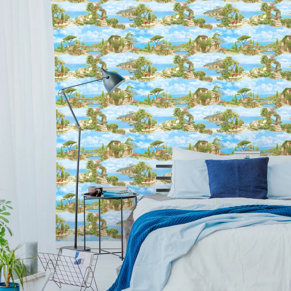 Обои флизелиновые Аспект Фреска голубые 1.06 м  70251-26 АСПЕКТ РУ STLM-2200613 - Вид №2