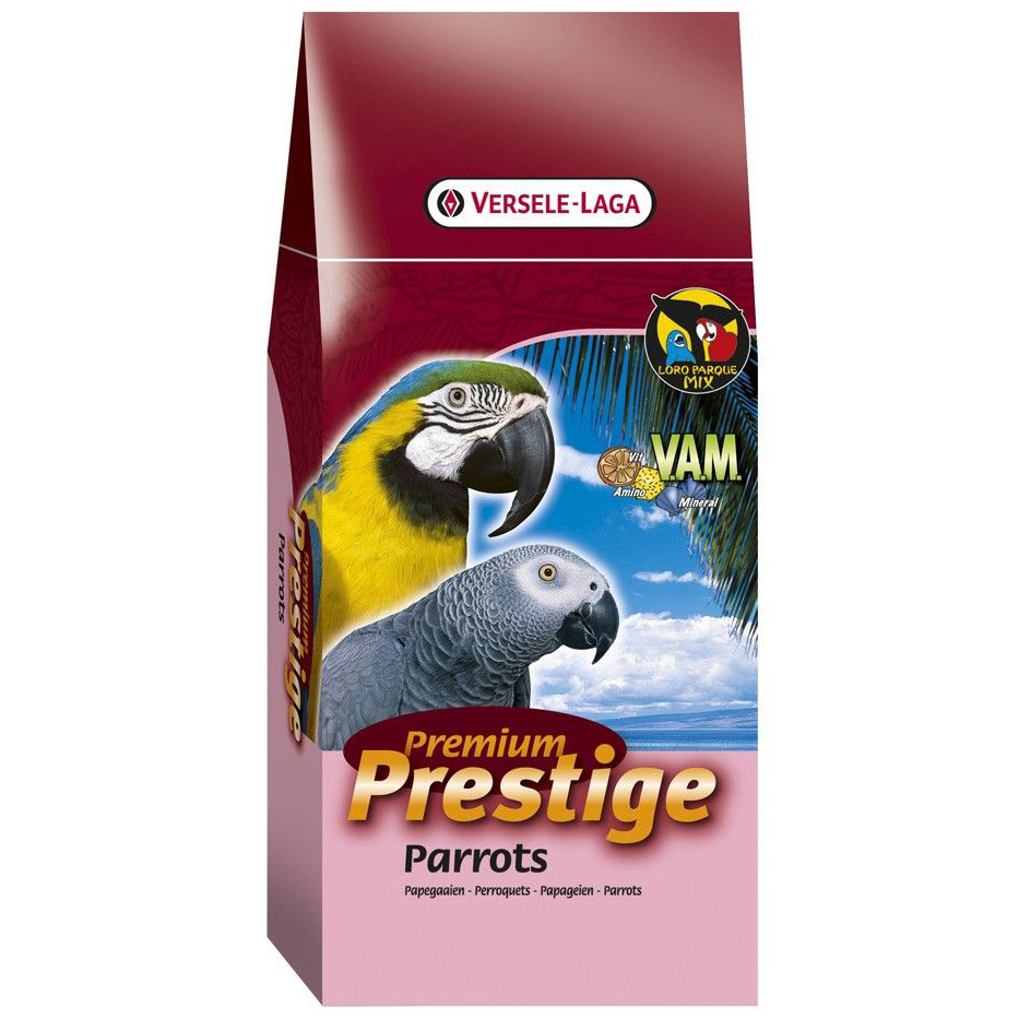 ПР0038446 Корм для птиц Prestige Premium Parrots для крупных попугаев 15кг VERSELE-LAGA 