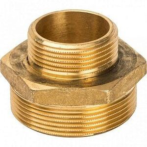 Ниппель переходной НН 2х1 1/4" латунь STOUT