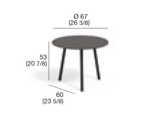 Круглый журнальный столик для сада RODA Piper ARCH-00119272 - Вид №4