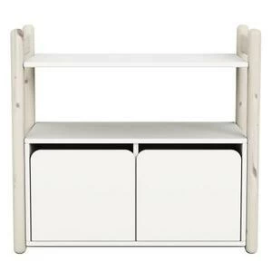 Гарнитур Mini С, 1 полка и 1 комод, белый, искусственно состаренный