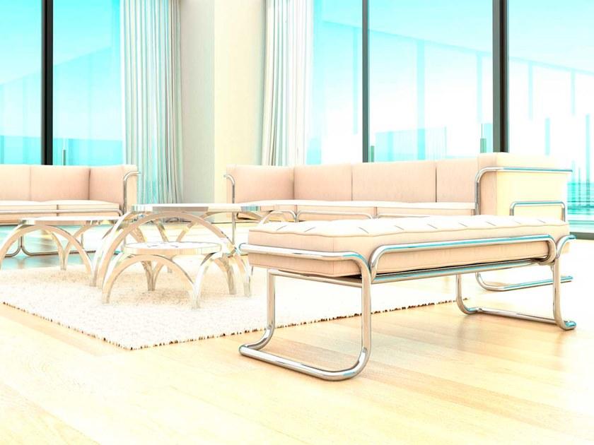 Prieto Studio Кожаный диван с алюминиевой конструкцией Lotus Lot003 - Вид №6