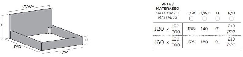 Nidi Кровать двуспальная с обивкой sun-id-1464983 - Вид №5