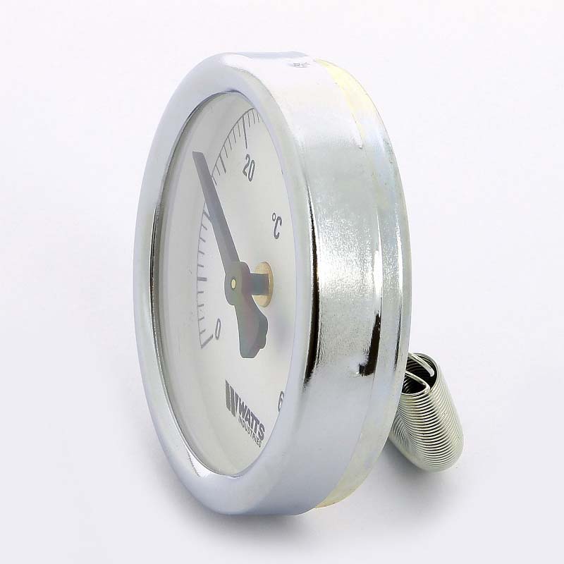 Термометр биметаллический накладной F+R801 TCM 63мм с пружиной WATTS Ind 60 град.C 10006445 - Вид №3