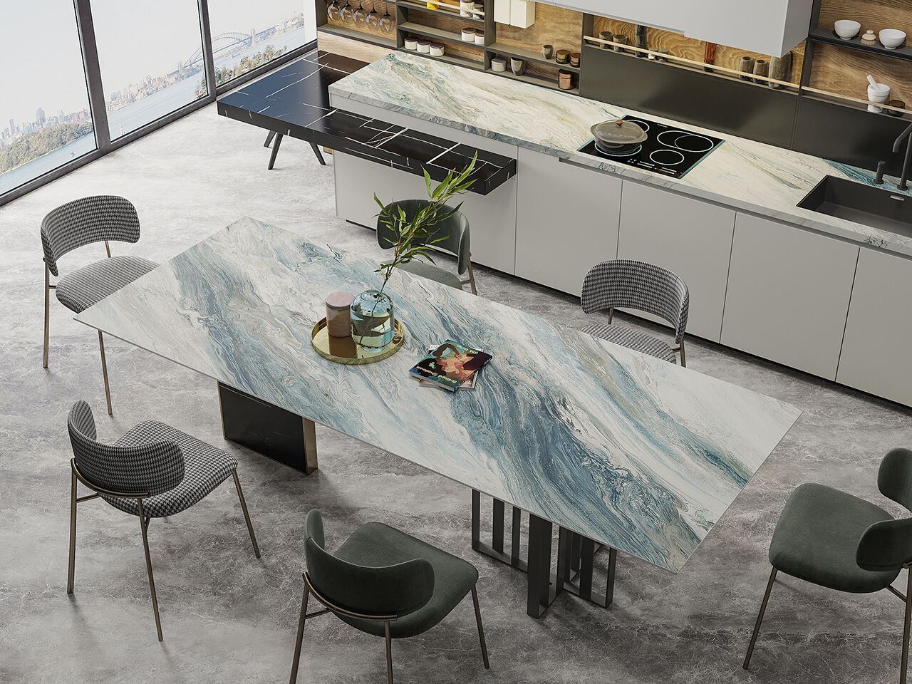 Мебель из керамогранита GANI MARBLE TILES Piano di lavoro ARCH-00141260