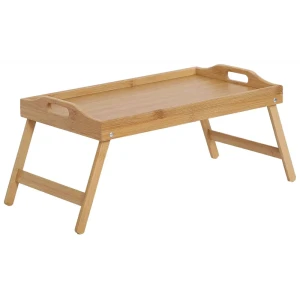 Столик-поднос прямоугольный 50x30 см бамбук цвет бежевый