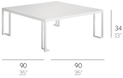GANDIABLASCO Квадратный алюминиевый садовый столик Jian sun-id-1429083 - Вид №7
