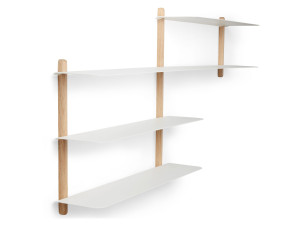 Стальной и деревянный настенный книжный шкаф