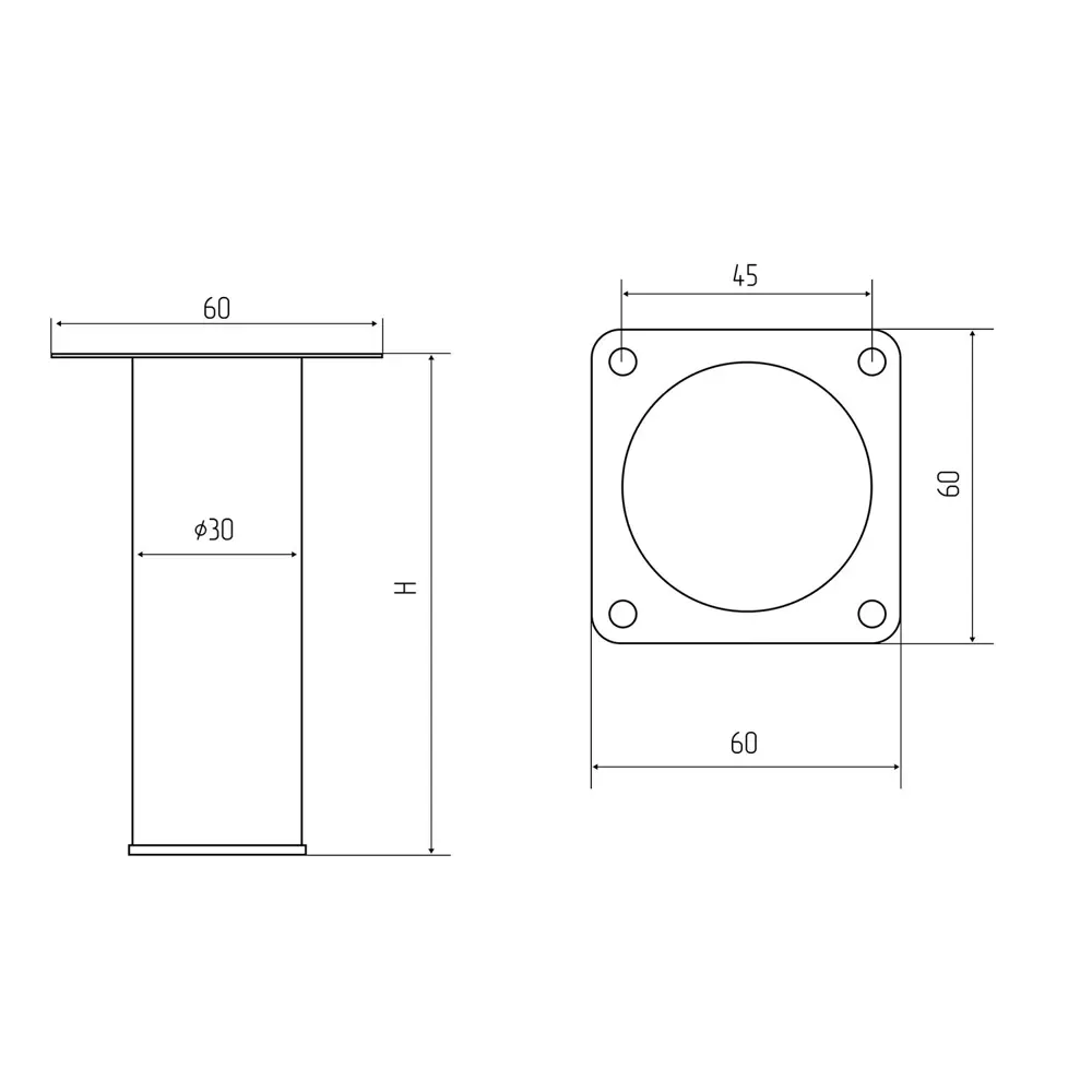Золотая мебельная ножка Larvij для шкафов и тумб 40 см 89400614 STLM-1566328 - Вид №4