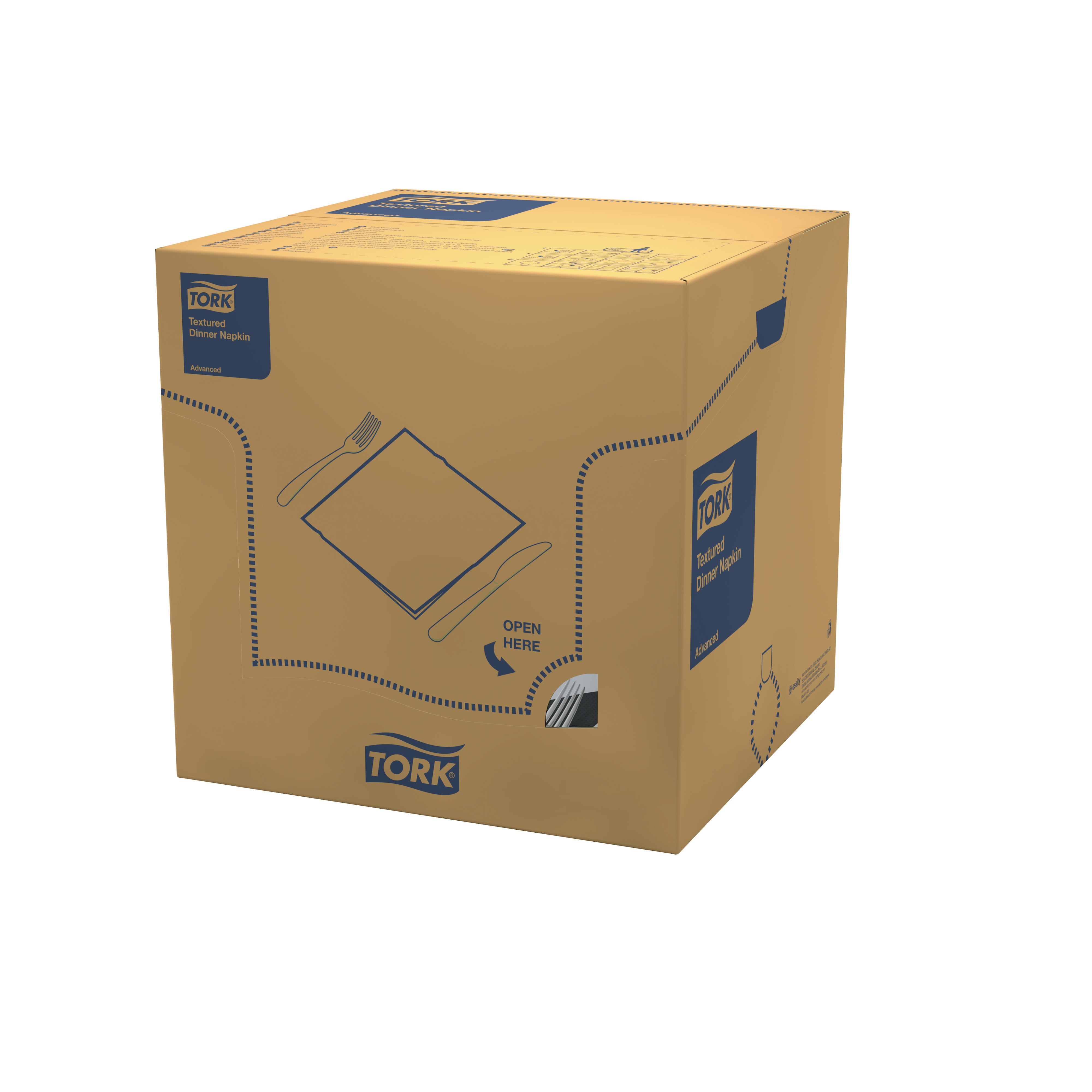 50941900 Текстурированная черная обеденная салфетка, сложение 1/4 Tork  - Вид №3