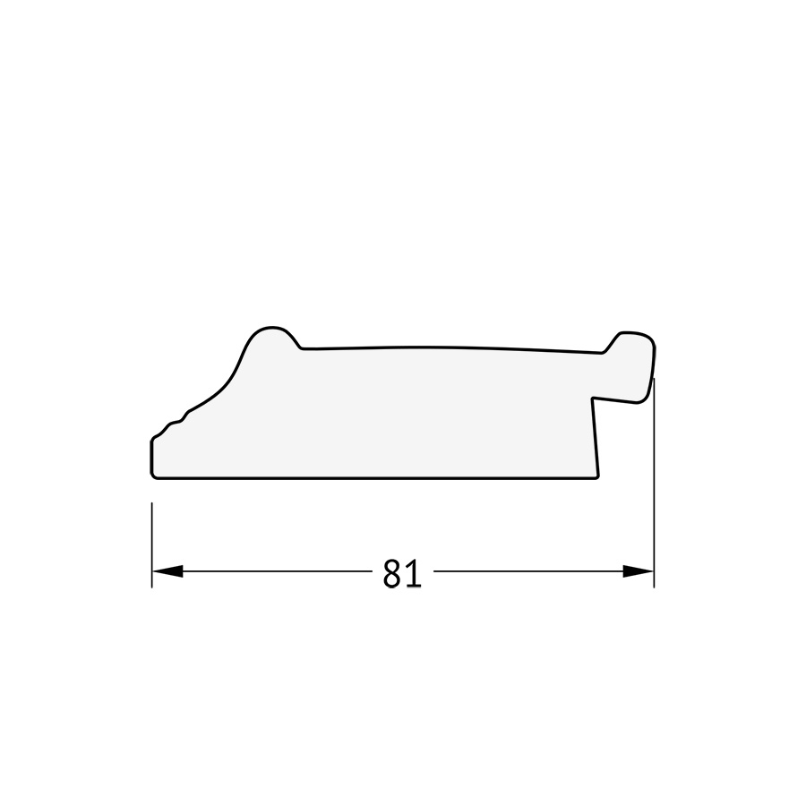 BY 1195 Зеркало с фацетом в багетной раме - черный ардеко 81 mm EVOFORM Exclusive - Вид №3