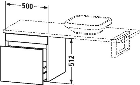 DS533201414 DuraStyle Шкафчик для консоли Терра, декор Duravit - Вид №1