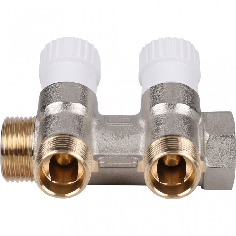 Коллектор 3/4" STOUT с вентилями на 2 выхода 1/2" SMB6851341202 - Вид №2