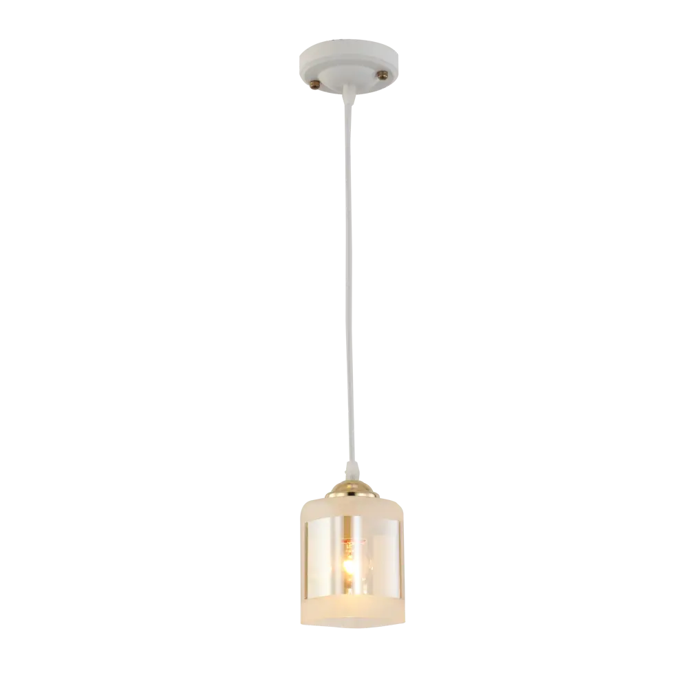 Подвесной светильник Jlight Kira 3137/1P E27 60 Вт, цвет белый/золото 83279125 STLM-2014260  - Вид №1