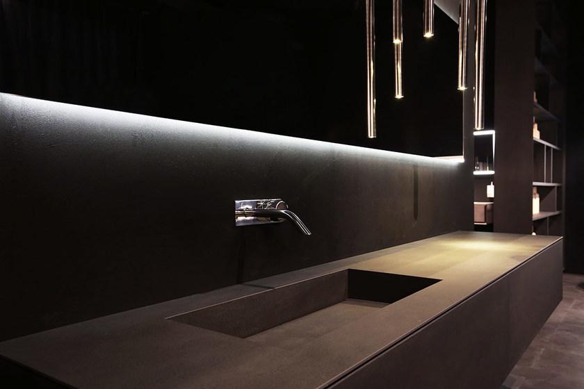 RIFRA Тумба под умывальник из черного бетона и керамического камня K.kube sun-id-1432549 - Вид №2