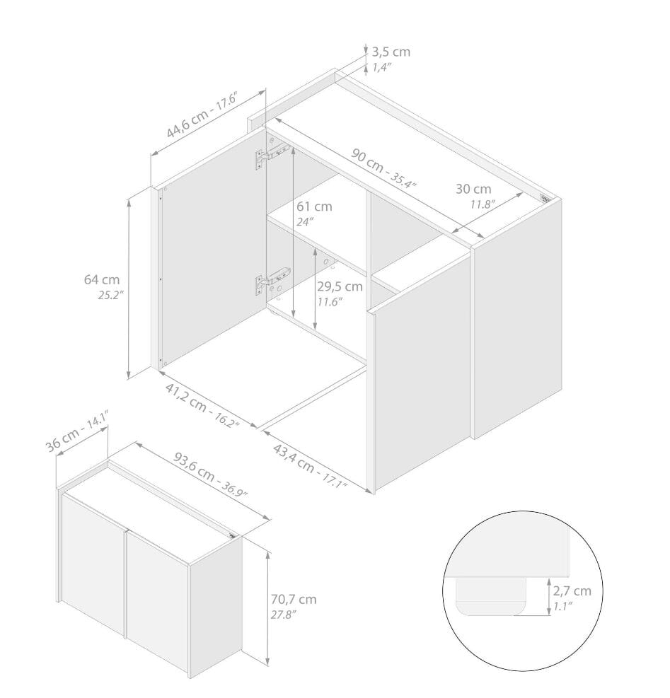 Мадия в облагороженном с распашными дверями Mobili Fiver ROMINA ARCH-00108309 - Вид №103