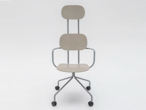 MDD Стул офисный фанерный на эстакаде с колесами New school