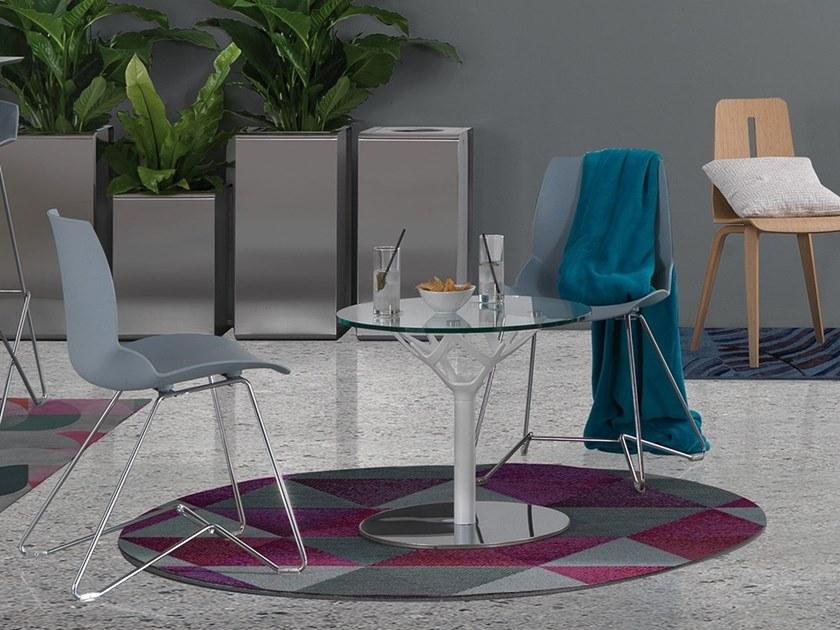 Caimi Brevetti Круглый стеклянный журнальный столик Cicerone sun-id-1394674 - Вид №1