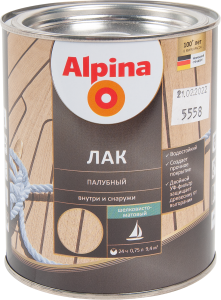 84586768 Лак палубный шелково-матовый 0.75 л STLM-0052355 ALPINA