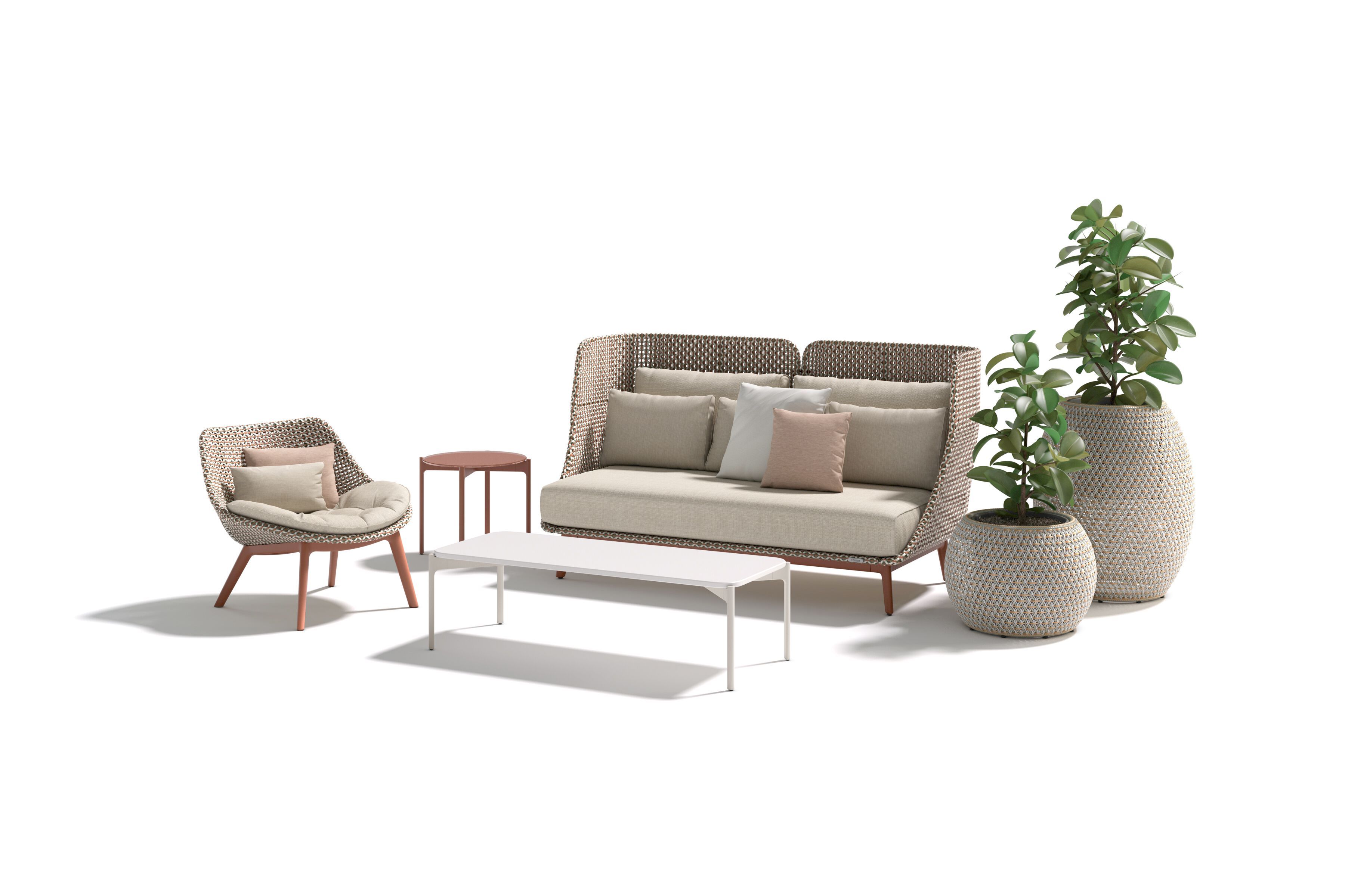 Круглый алюминиевый и стеклянный садовый столик DEDON IZON ARCH-00060167 - Вид №3