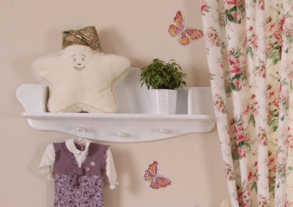 Полка-вешалка АБ55 белая ФАБРИКА ЛЕЛЬ  338515 Белый Santreyd  - Вид №1