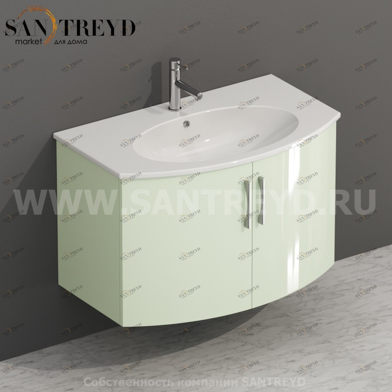 MDMA80Y004 Тумба с двумя створками 78 см зеленая Globo 4ALL Италия Ceramica Globo