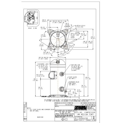 Danfoss MLZ — герметичные спиральные компрессоры MLZ048T4LC9A Компрессор спиральный 121L8651 