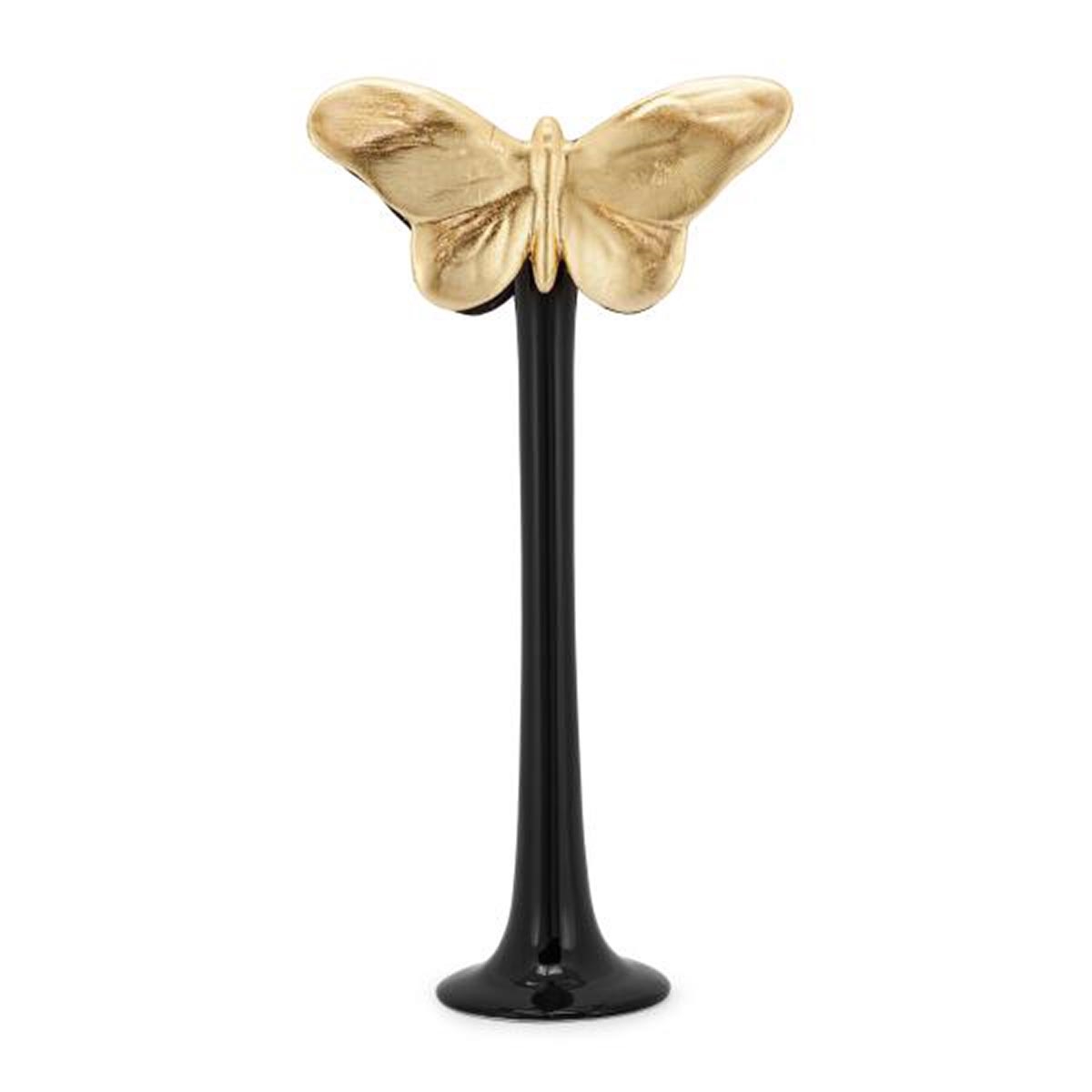 300069-93 ABHIKA ПОДСВЕЧНИК БАБОЧКА BLACK/GOLD  - Вид №3